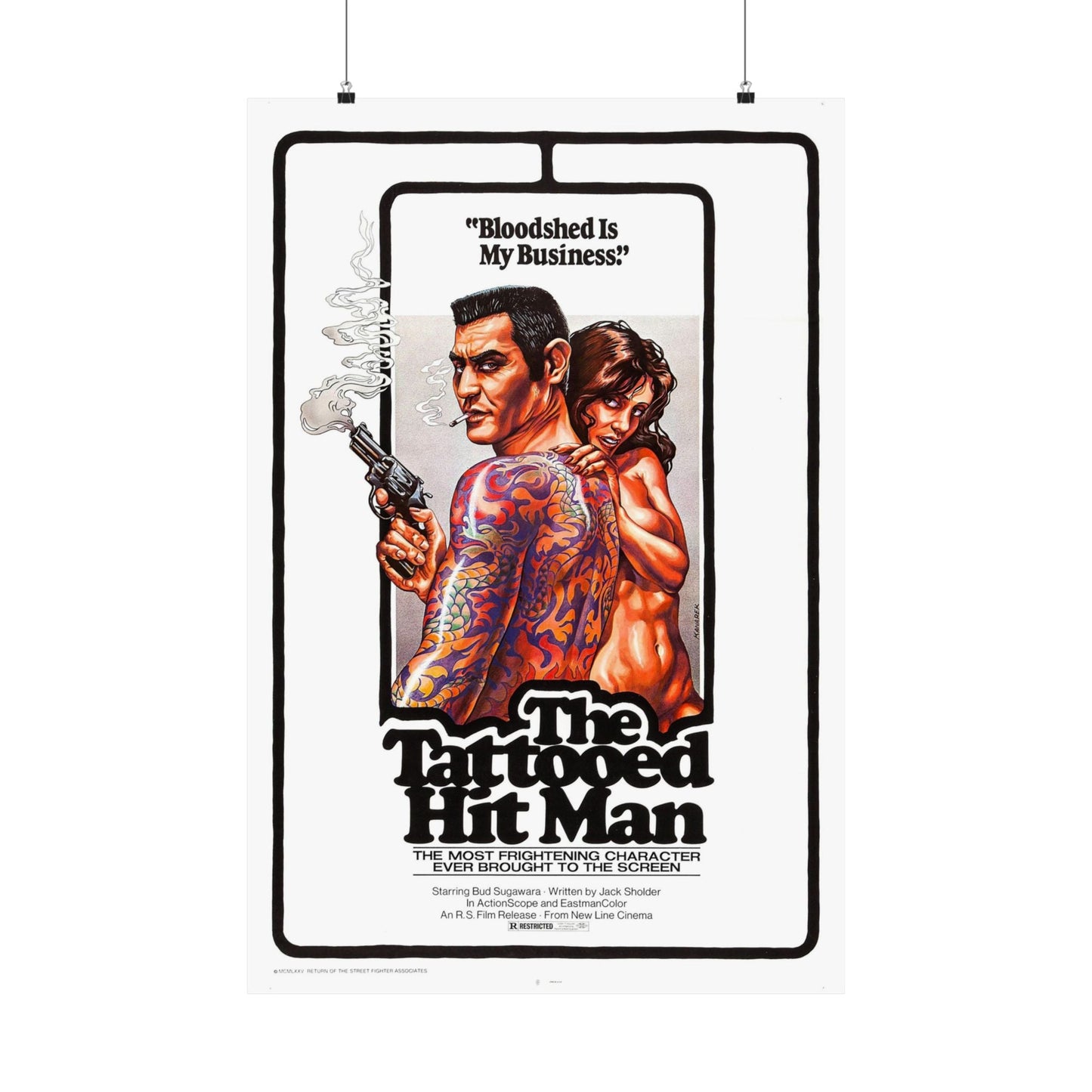 THE TATTOED HITMAN 1974 - Paper Movie Poster-24″ x 36″-The Sticker Space