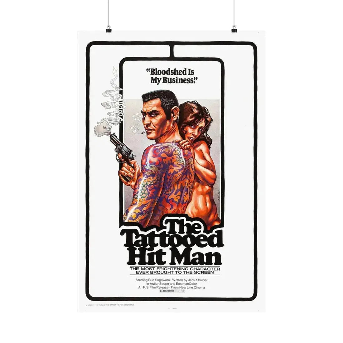 THE TATTOED HITMAN 1974 - Paper Movie Poster 24″ x 36″ Matte - The Sticker Space