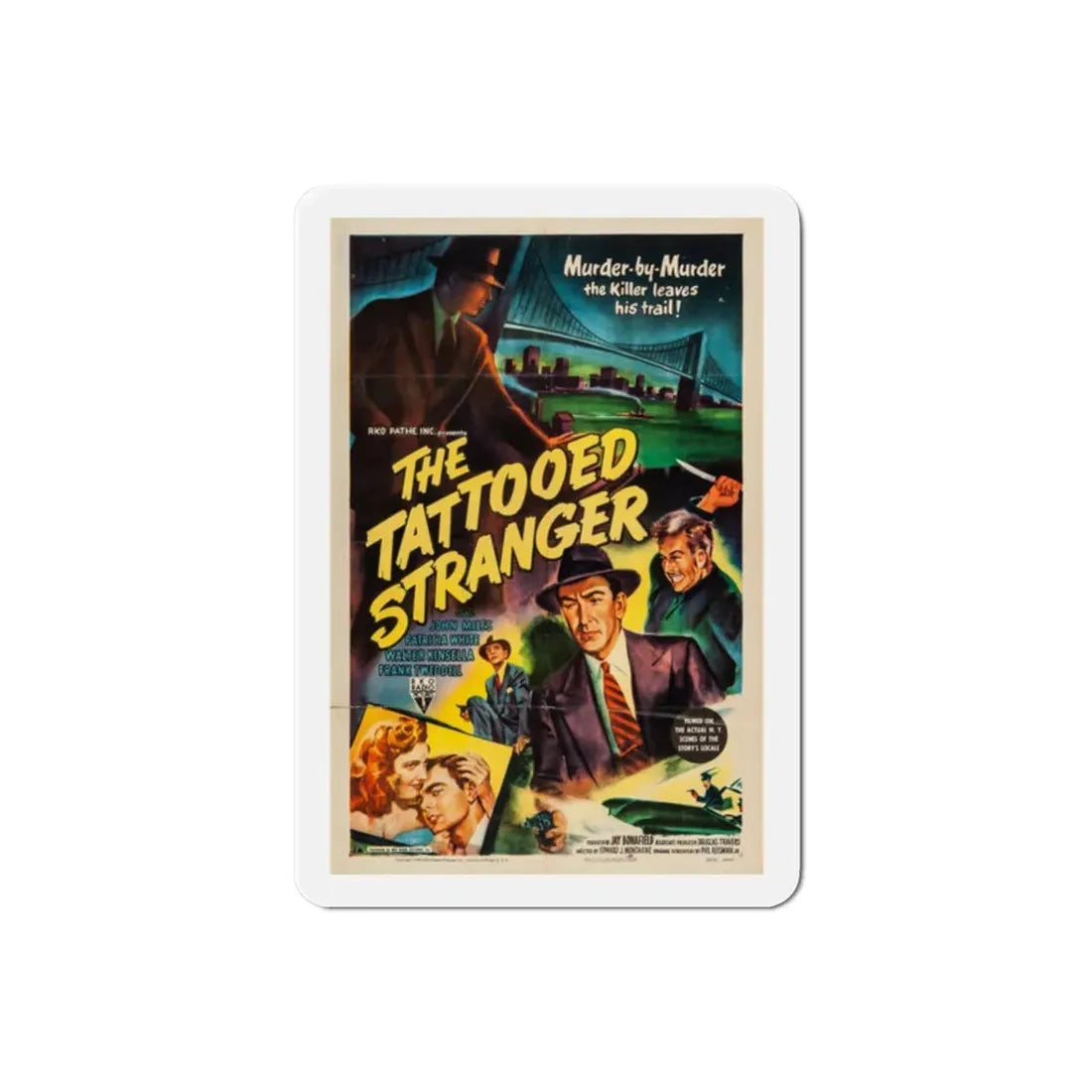 The Tattooed Stranger 1950 Movie Poster Refrigerator Magnet 2 Inch - The Sticker Space
