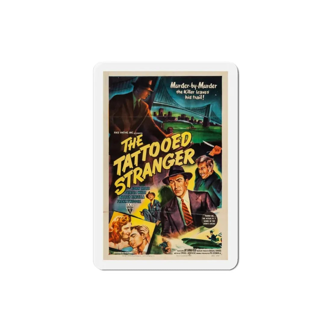 The Tattooed Stranger 1950 Movie Poster Refrigerator Magnet 3 Inch - The Sticker Space
