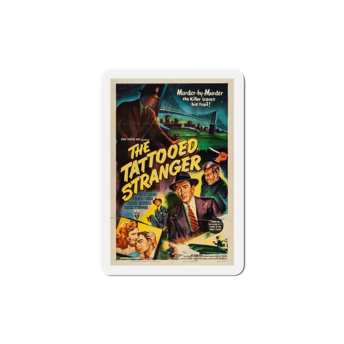 The Tattooed Stranger 1950 Movie Poster Refrigerator Magnet 6 Inch - The Sticker Space