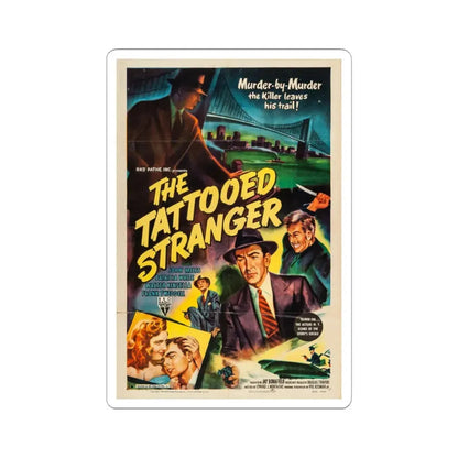 The Tattooed Stranger 1950 Movie Poster - STICKER Vinyl Kiss-Cut Decal 4 Inch White - The Sticker Space