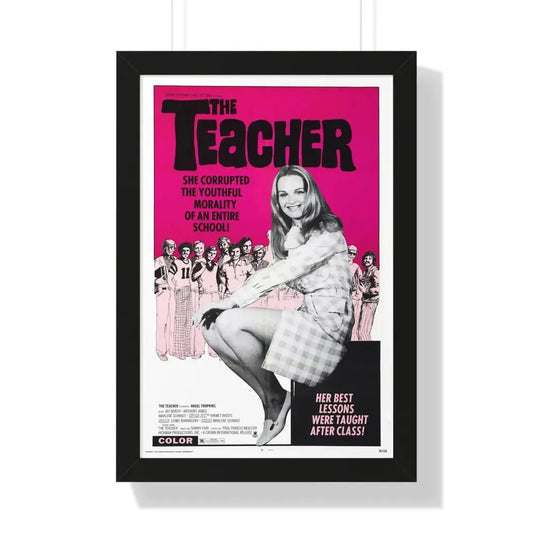 THE TEACHER 1974 - Framed Movie Poster 16″ x 24″ Black - The Sticker Space