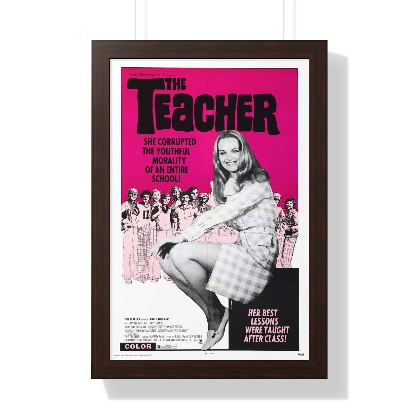 THE TEACHER 1974 - Framed Movie Poster-16″ x 24″-The Sticker Space