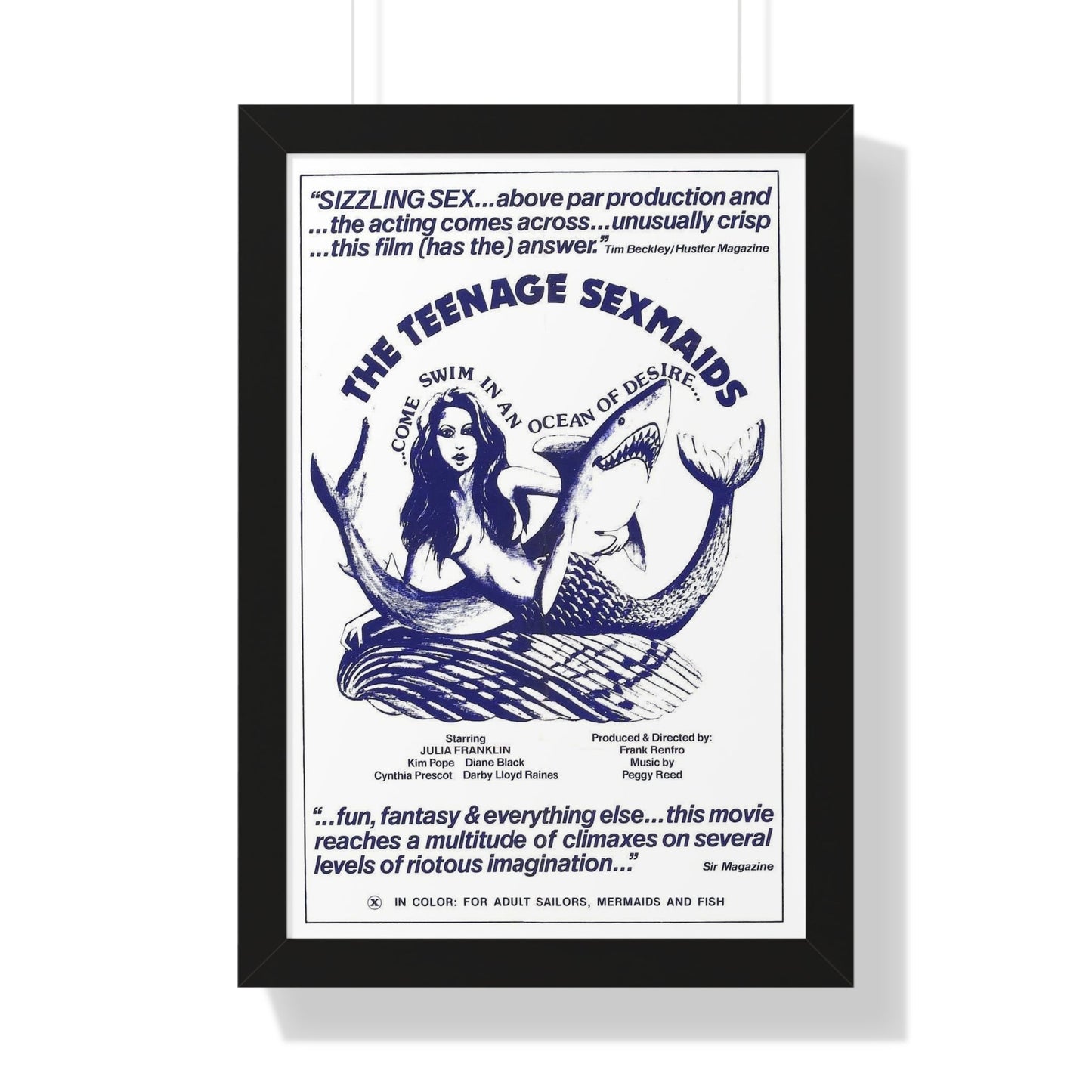 THE TEENAGE SEXMAIDS 1976 - Framed Movie Poster-16″ x 24″-The Sticker Space