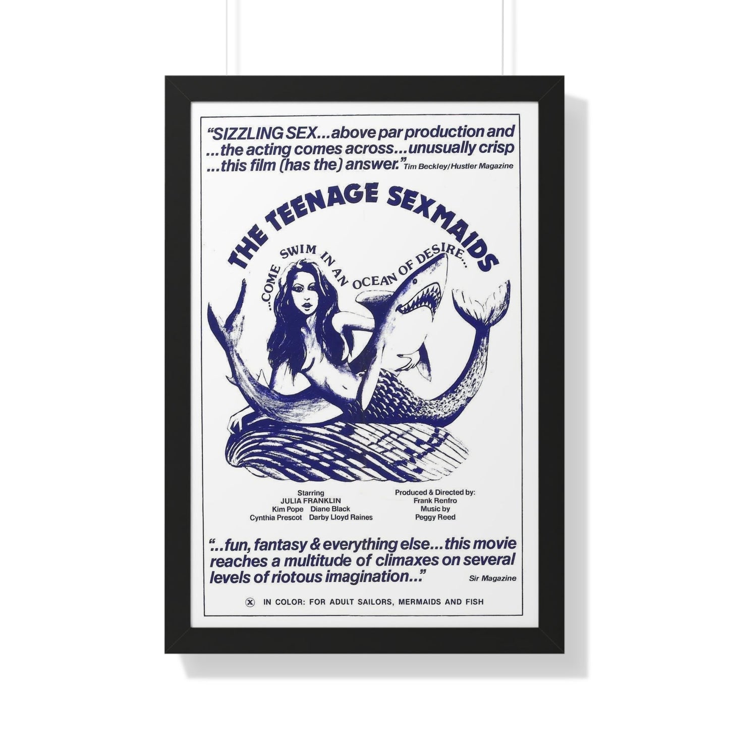 THE TEENAGE SEXMAIDS 1976 - Framed Movie Poster-20" x 30"-The Sticker Space