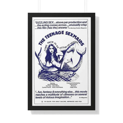 THE TEENAGE SEXMAIDS 1976 - Framed Movie Poster 20" x 30" Black - The Sticker Space