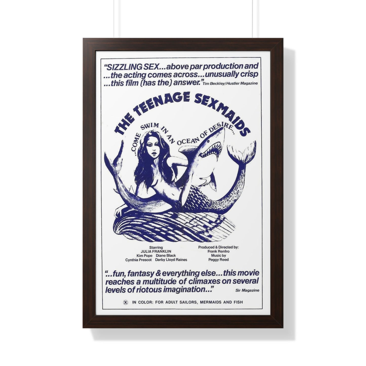 THE TEENAGE SEXMAIDS 1976 - Framed Movie Poster-20" x 30"-The Sticker Space