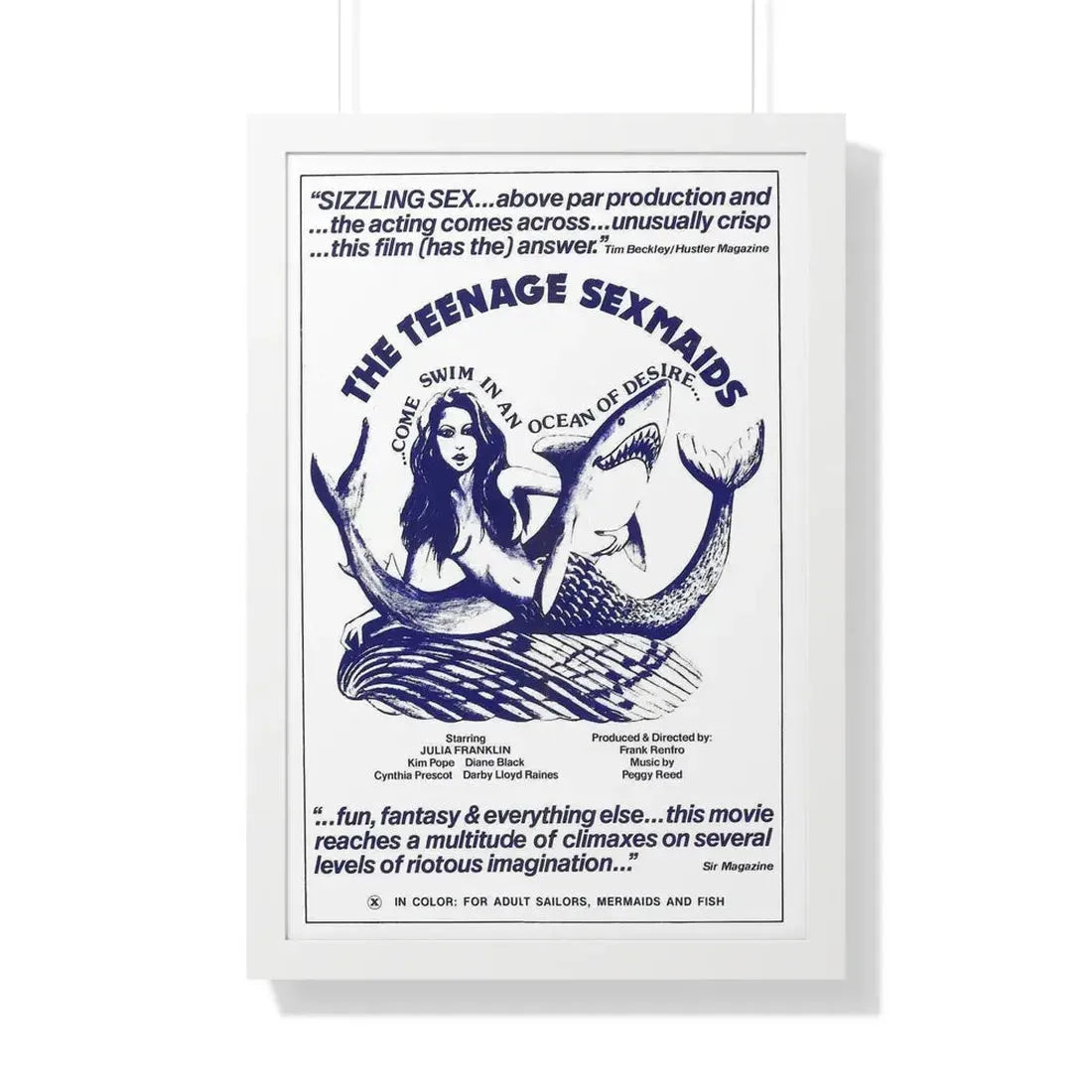 THE TEENAGE SEXMAIDS 1976 - Framed Movie Poster 20" x 30" White - The Sticker Space