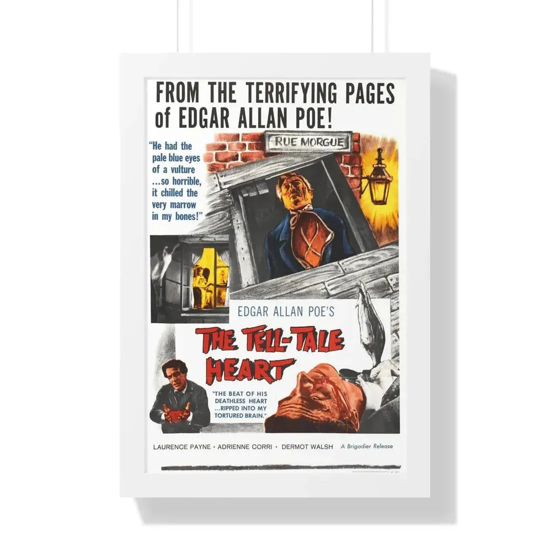 THE TELL-TALE HEART 1960 - Framed Movie Poster 16″ x 24″ White - The Sticker Space