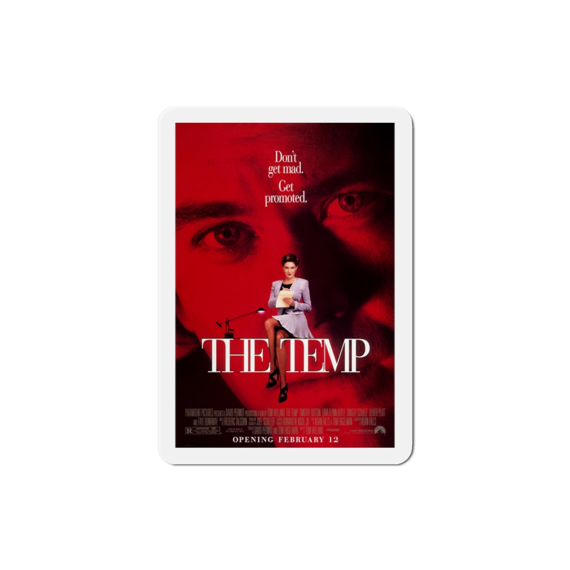 The Temp 1993 Movie Poster Die-Cut Magnet-3" x 3"-The Sticker Space