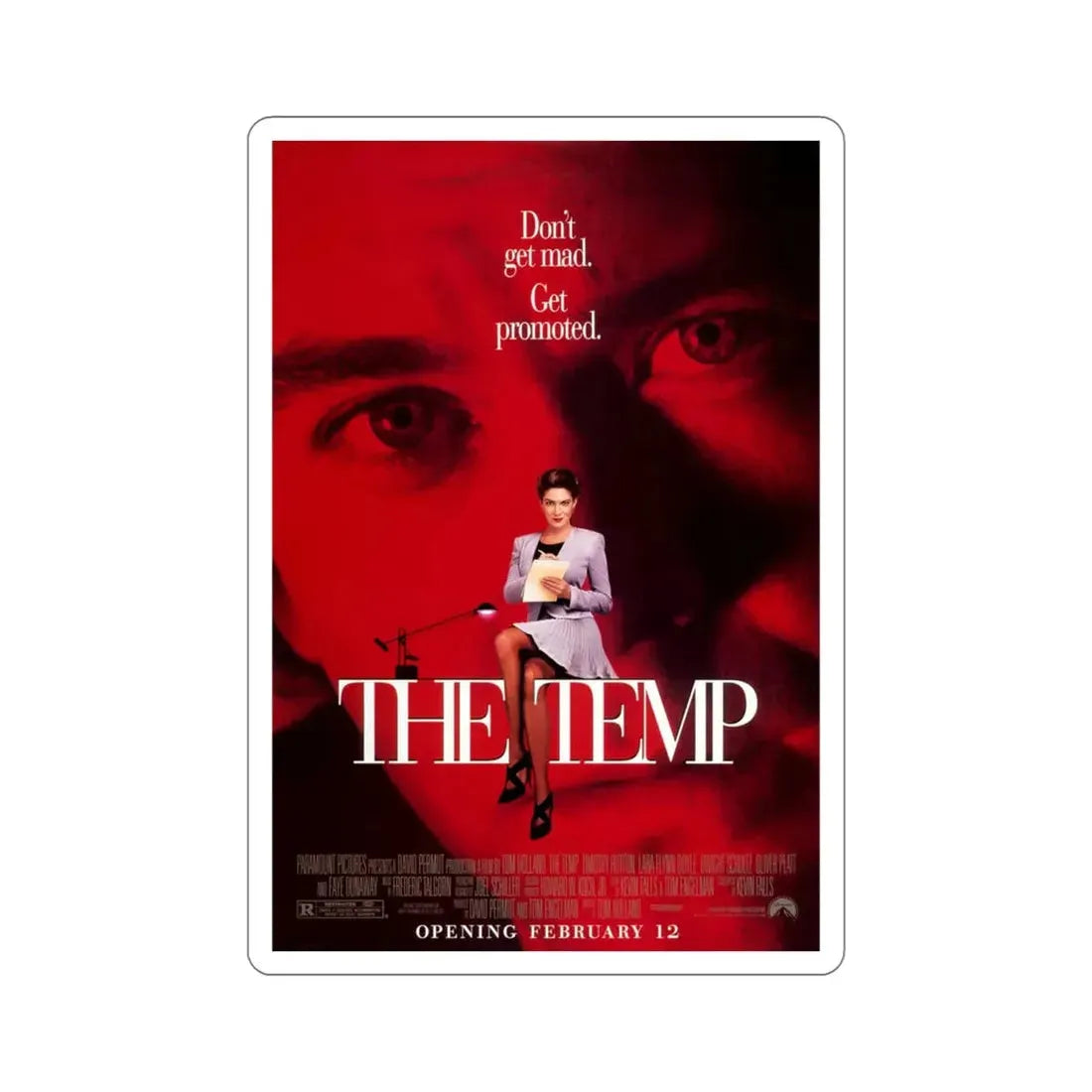 The Temp 1993 Movie Poster STICKER Vinyl Die-Cut Decal 5 Inch - The Sticker Space