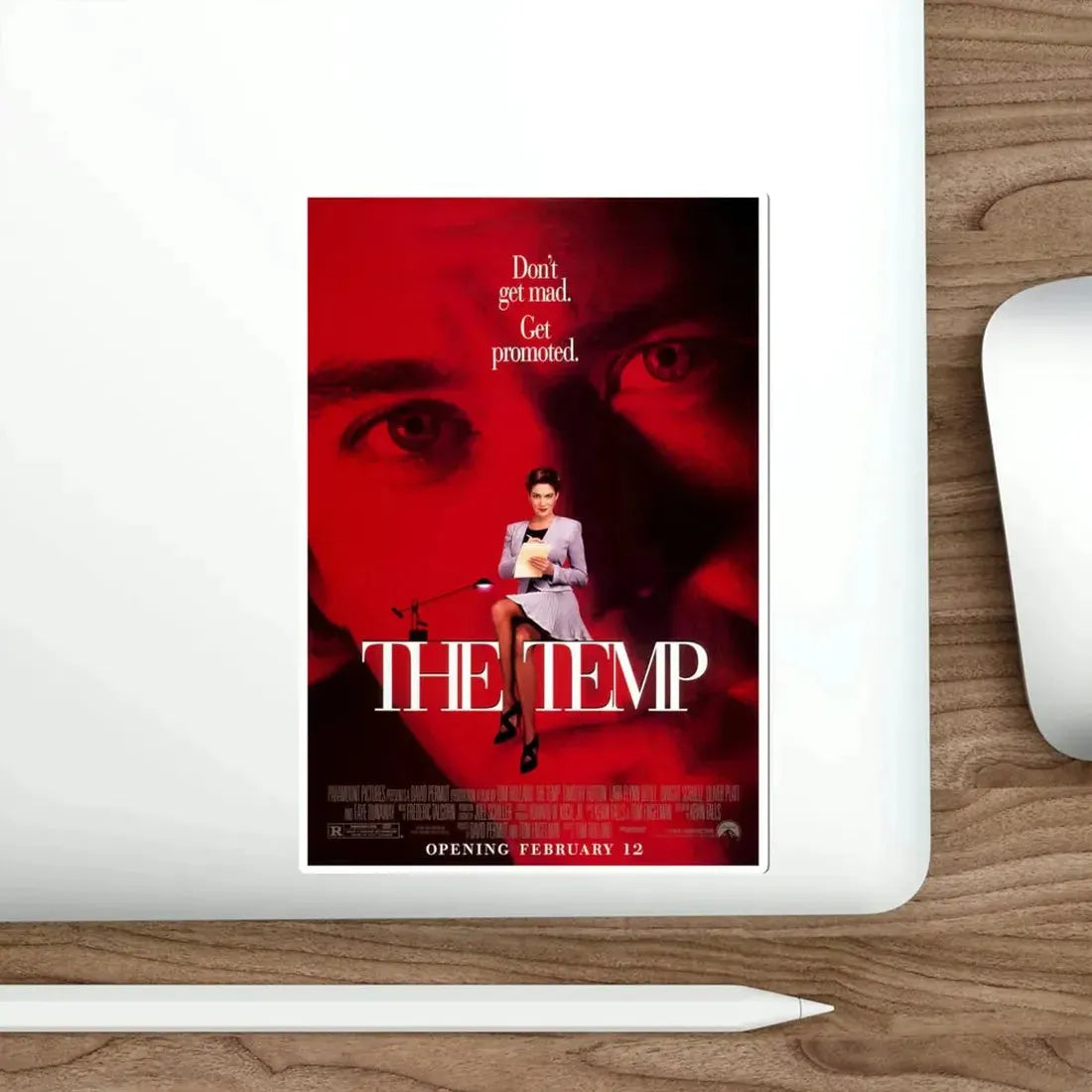 The Temp 1993 Movie Poster STICKER Vinyl Die-Cut Decal - The Sticker Space