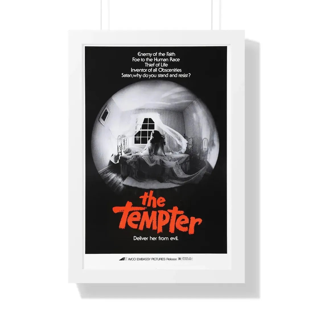 THE TEMPTER (THE ANTICHRIST) 1974 - Framed Movie Poster 16″ x 24″ White - The Sticker Space