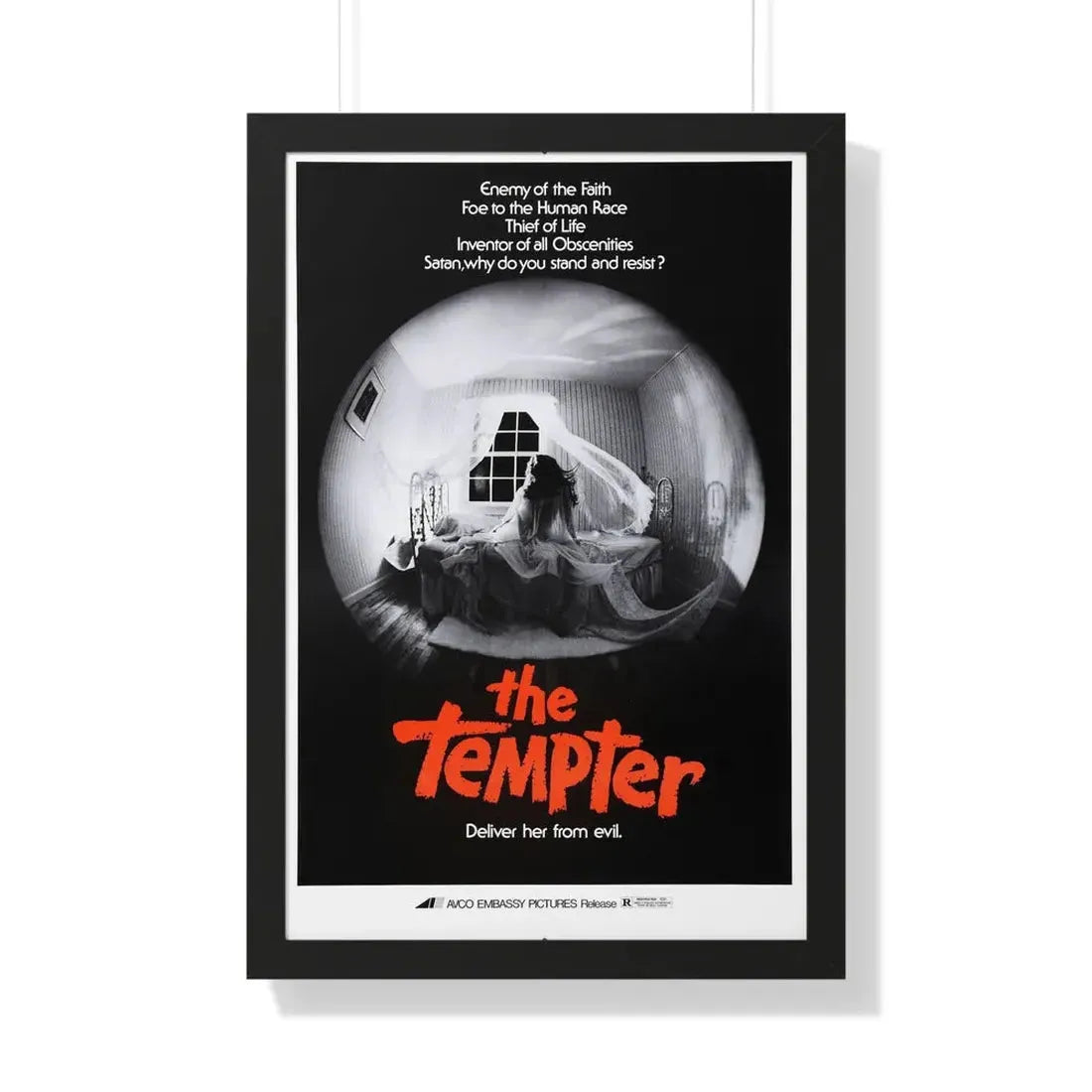 THE TEMPTER (THE ANTICHRIST) 1974 - Framed Movie Poster 20" x 30" Black - The Sticker Space