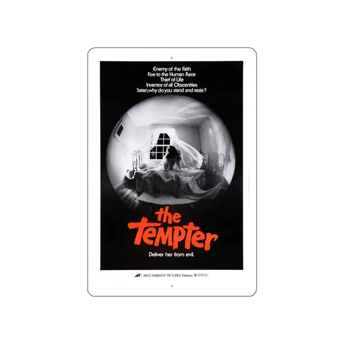 THE TEMPTER (THE ANTICHRIST) 1974 Movie Poster STICKER Vinyl Die-Cut Decal 6 Inch - The Sticker Space