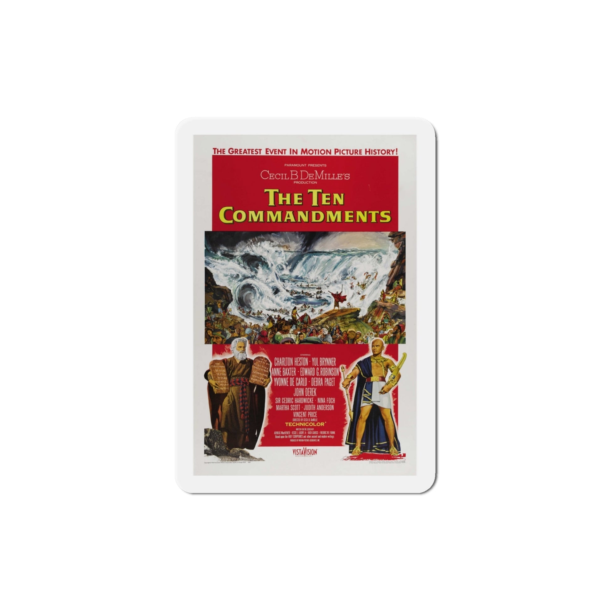 The Ten Commandments 1956 Movie Poster Die-Cut Magnet-4 Inch-The Sticker Space