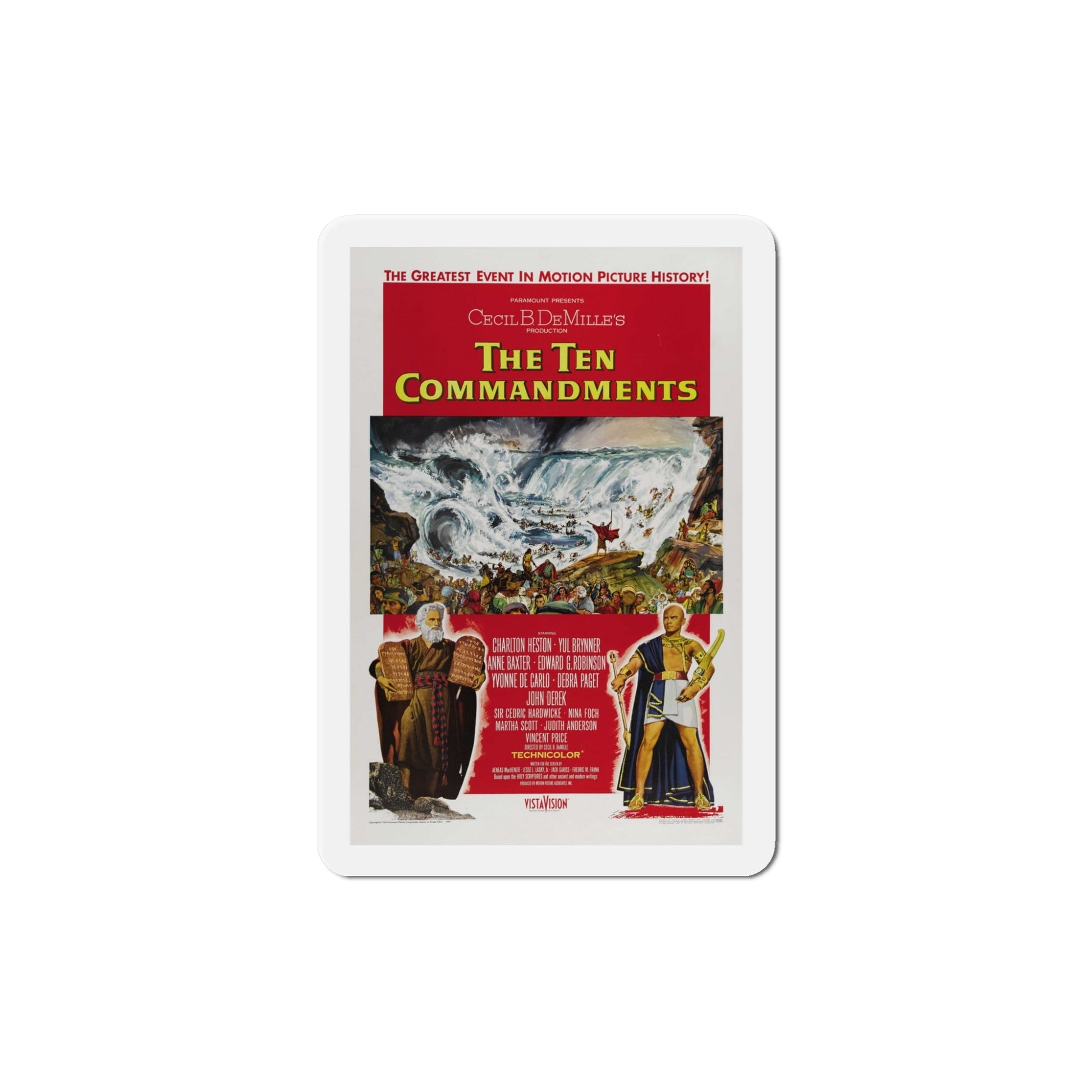 The Ten Commandments 1956 Movie Poster Die-Cut Magnet-5 Inch-The Sticker Space
