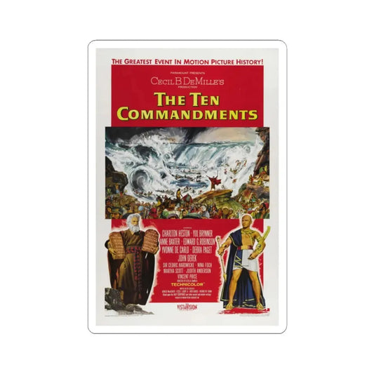 The Ten Commandments 1956 Movie Poster - STICKER Vinyl Kiss-Cut Decal 2 Inch White - The Sticker Space