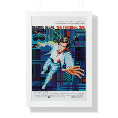 THE TERMINAL MAN 1974 - Framed Movie Poster 16″ x 24″ White - The Sticker Space
