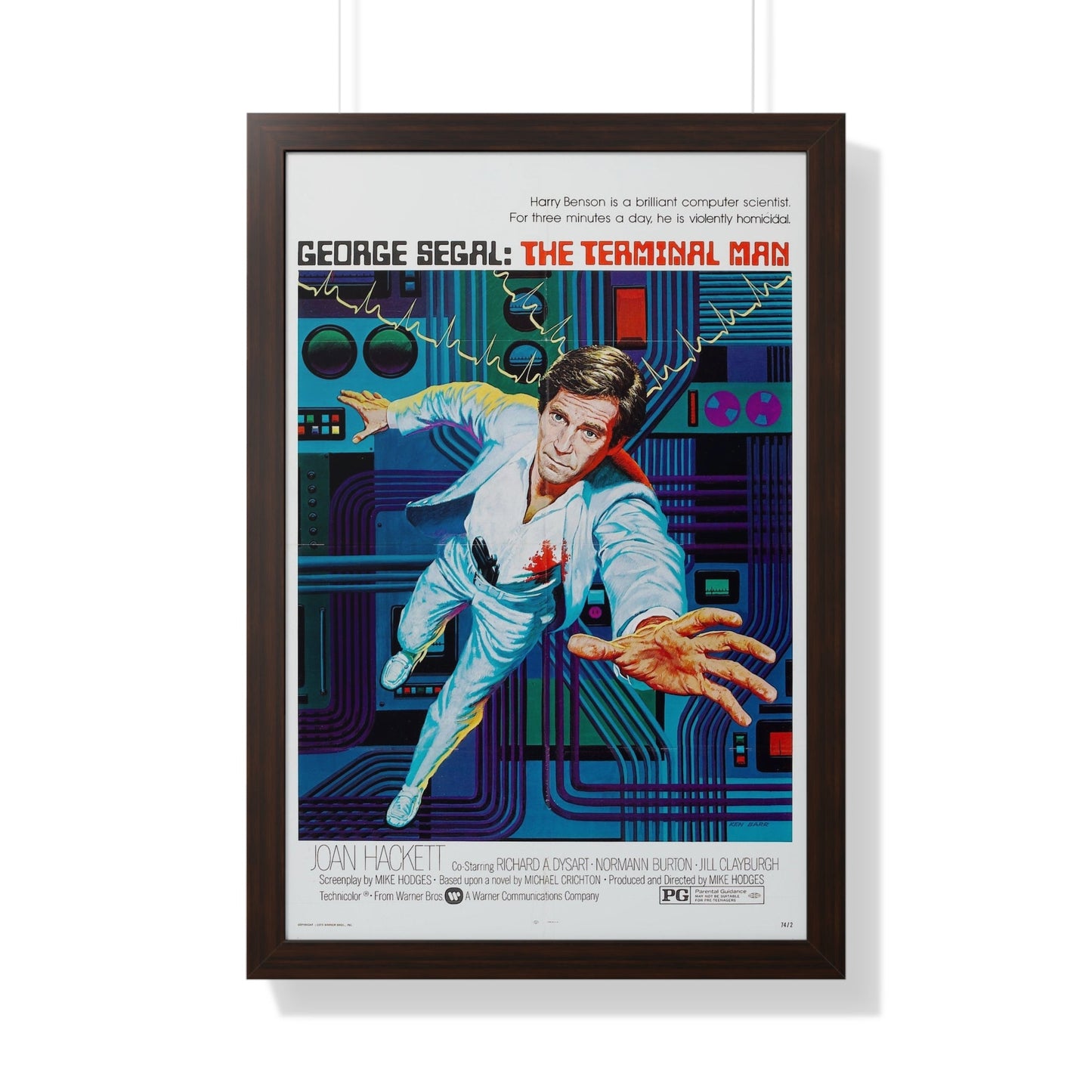 THE TERMINAL MAN 1974 - Framed Movie Poster-20" x 30"-The Sticker Space