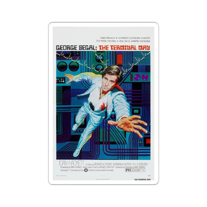THE TERMINAL MAN 1974 Movie Poster - STICKER Vinyl Kiss-Cut Decal 2 Inch White - The Sticker Space
