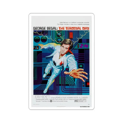 THE TERMINAL MAN 1974 Movie Poster - STICKER Vinyl Kiss-Cut Decal 3 Inch White - The Sticker Space