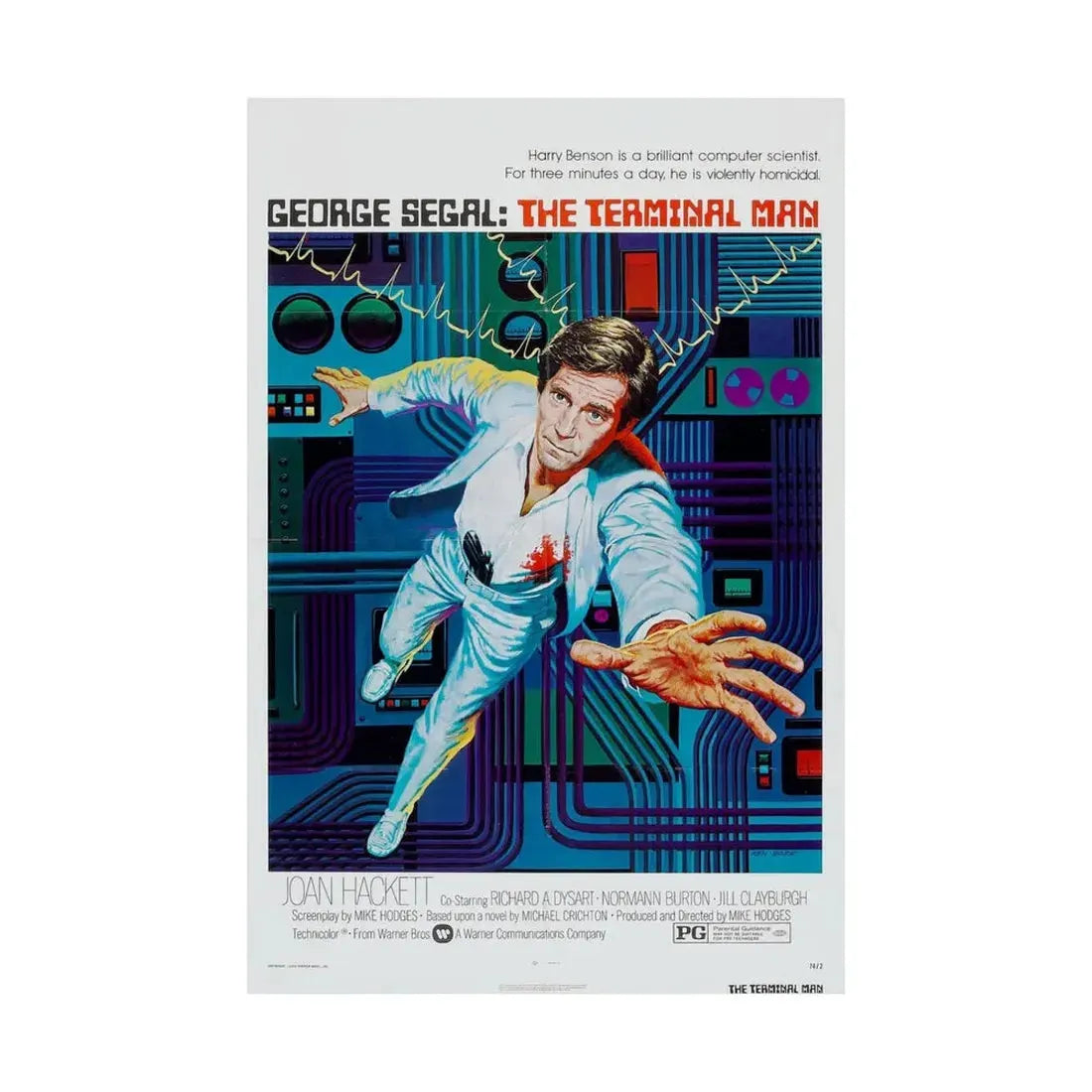 THE TERMINAL MAN 1974 - Paper Movie Poster - The Sticker Space