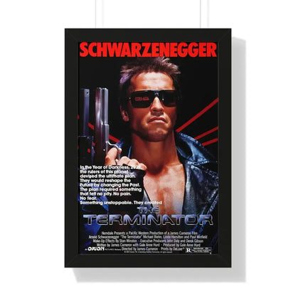 THE TERMINATOR 1984 - Framed Movie Poster 16″ x 24″ Black - The Sticker Space