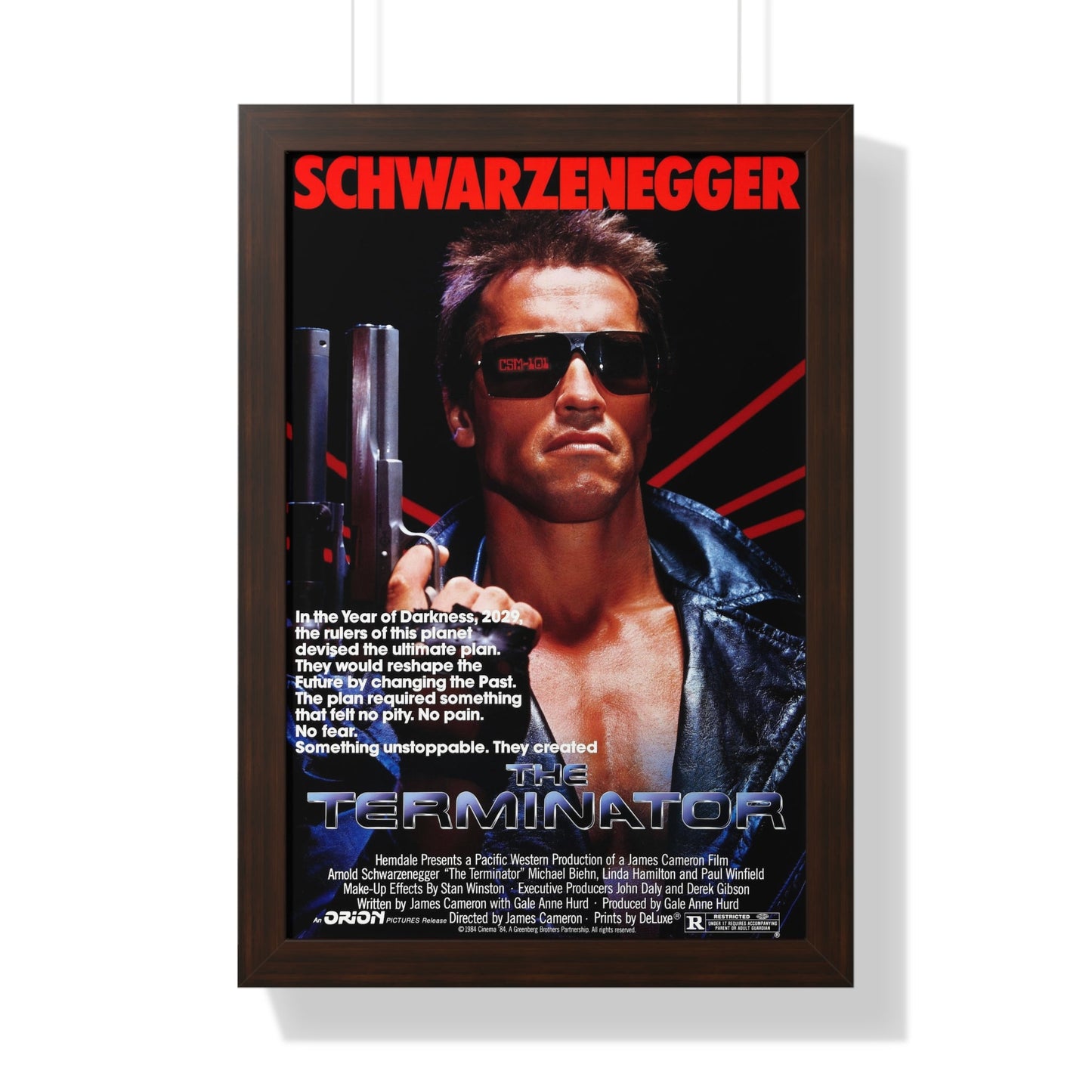 THE TERMINATOR 1984 - Framed Movie Poster-16″ x 24″-The Sticker Space