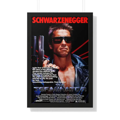 THE TERMINATOR 1984 - Framed Movie Poster 20" x 30" Black - The Sticker Space