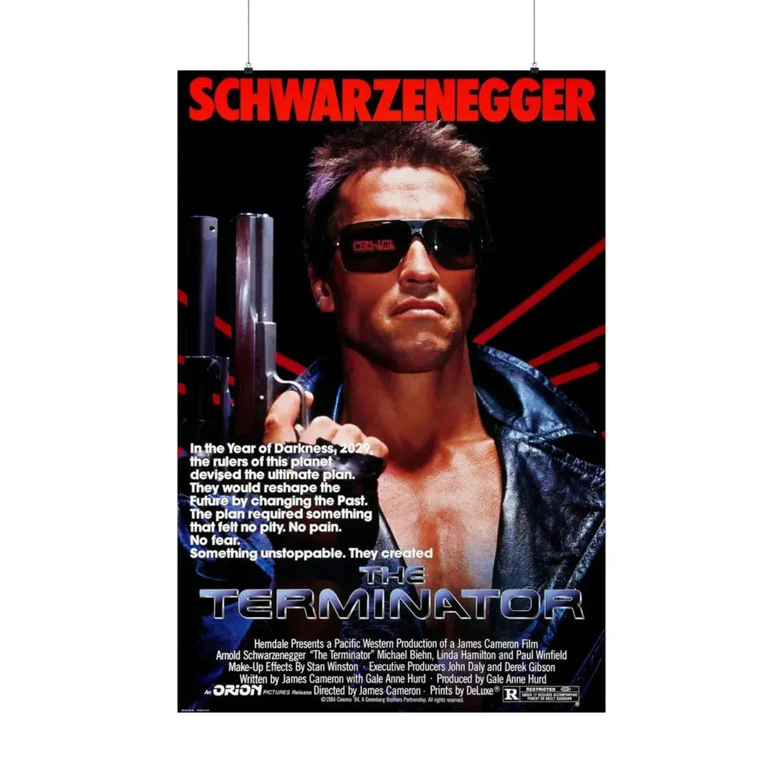 THE TERMINATOR 1984 - Paper Movie Poster 36" x 54" Matte - The Sticker Space