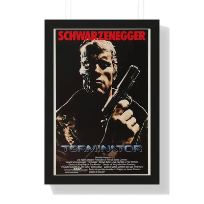 THE TERMINATOR (2) 1984 - Framed Movie Poster 16″ x 24″ Black - The Sticker Space