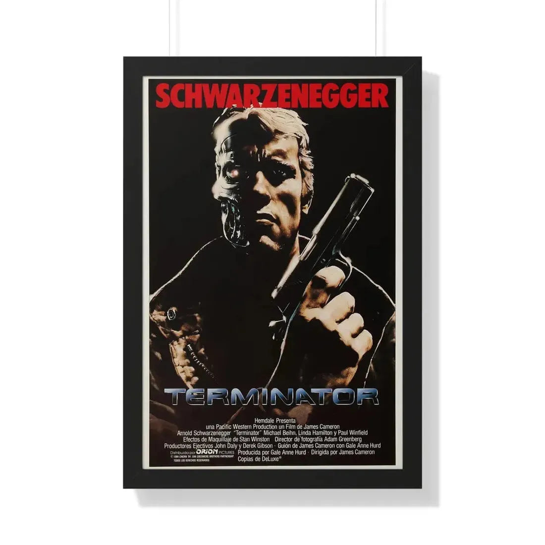 THE TERMINATOR (2) 1984 - Framed Movie Poster 20" x 30" Black - The Sticker Space