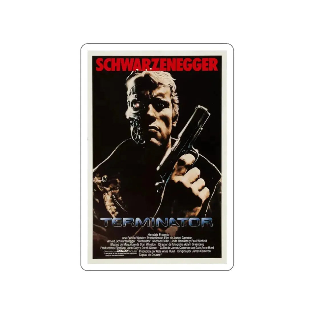 THE TERMINATOR (2) 1984 Movie Poster STICKER Vinyl Die-Cut Decal 3 Inch - The Sticker Space