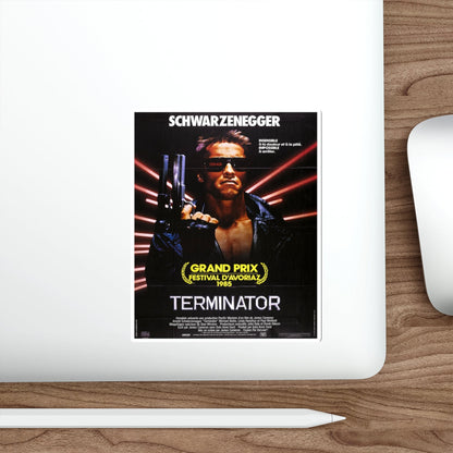 THE TERMINATOR (FRENCH) 1984 Movie Poster STICKER Vinyl Die-Cut Decal-The Sticker Space