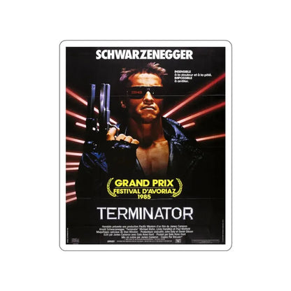 THE TERMINATOR (FRENCH) 1984 Movie Poster STICKER Vinyl Die-Cut Decal 3 Inch - The Sticker Space