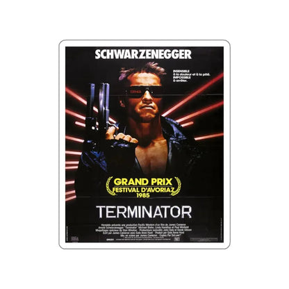 THE TERMINATOR (FRENCH) 1984 Movie Poster STICKER Vinyl Die-Cut Decal 6 Inch - The Sticker Space