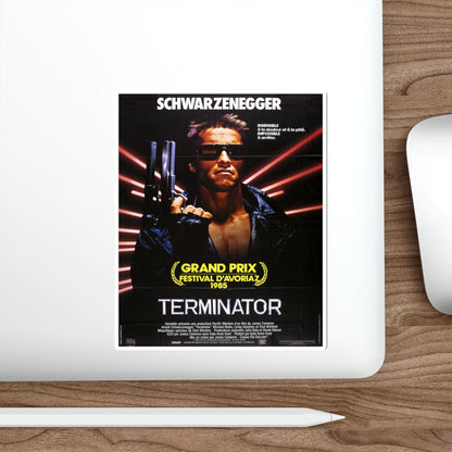 THE TERMINATOR (FRENCH) 1984 Movie Poster STICKER Vinyl Die-Cut Decal-The Sticker Space