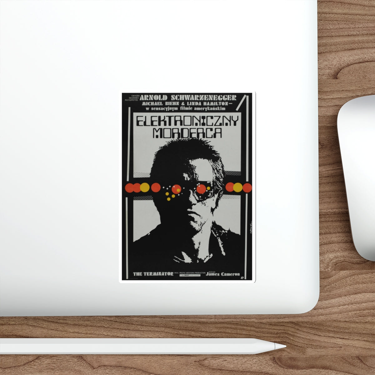 THE TERMINATOR (POLISH) 1984 Movie Poster STICKER Vinyl Die-Cut Decal-The Sticker Space