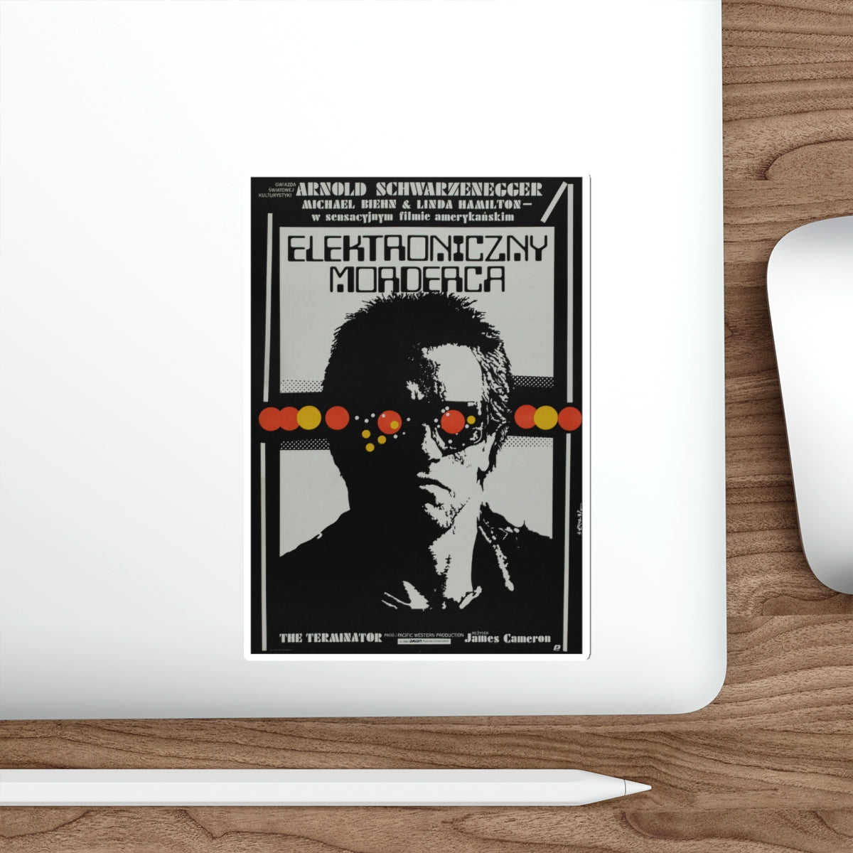 THE TERMINATOR (POLISH) 1984 Movie Poster STICKER Vinyl Die-Cut Decal-The Sticker Space