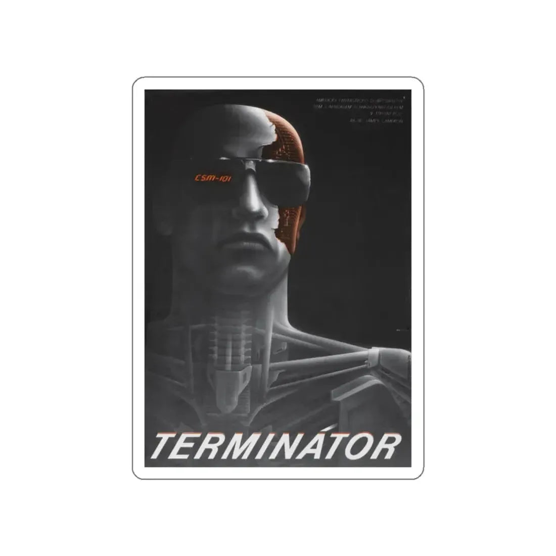 THE TERMINATOR (RUSSIAN) 1984 Movie Poster STICKER Vinyl Die-Cut Decal 2 Inch - The Sticker Space