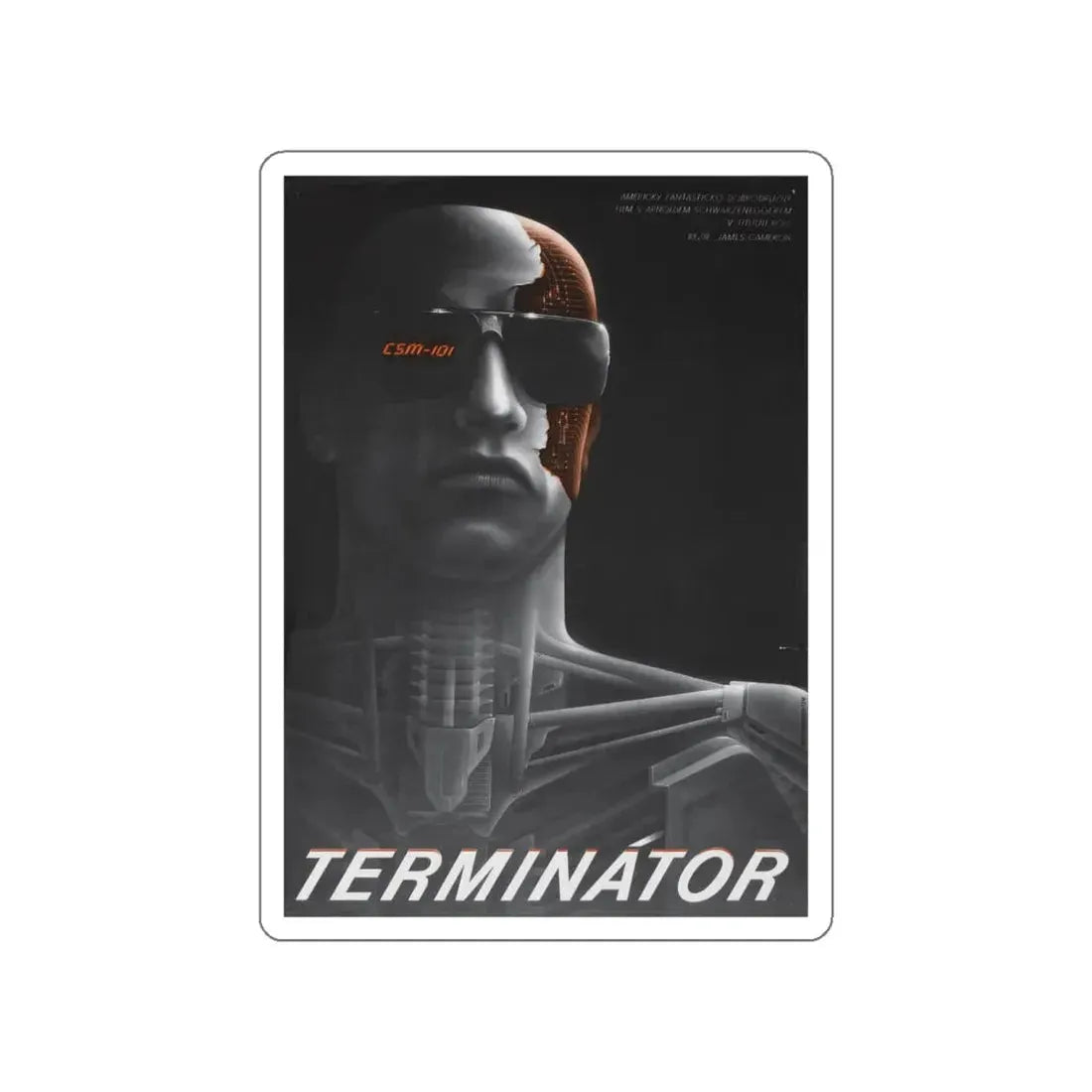 THE TERMINATOR (RUSSIAN) 1984 Movie Poster STICKER Vinyl Die-Cut Decal 5 Inch - The Sticker Space