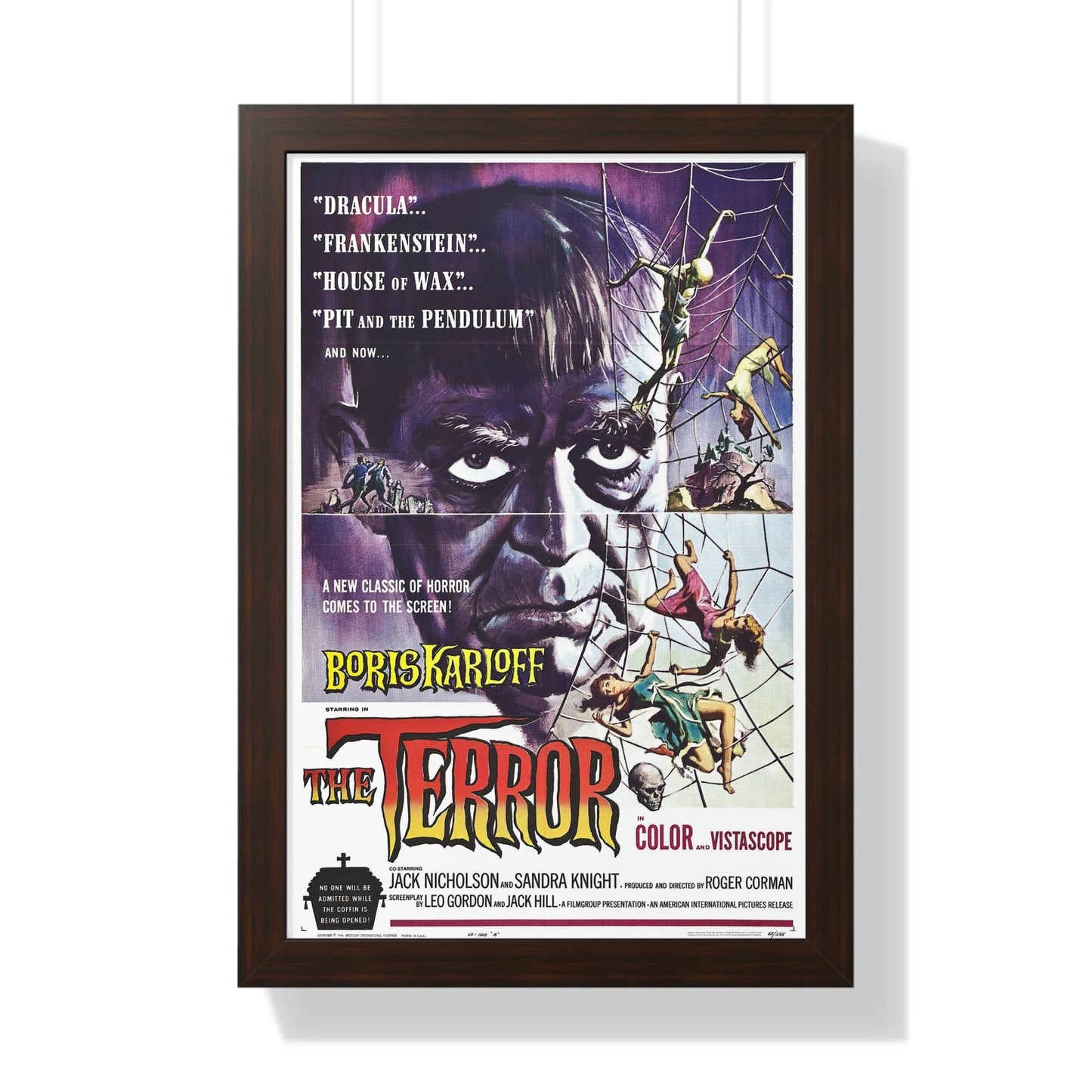 THE TERROR 1963 - Framed Movie Poster-16″ x 24″-The Sticker Space