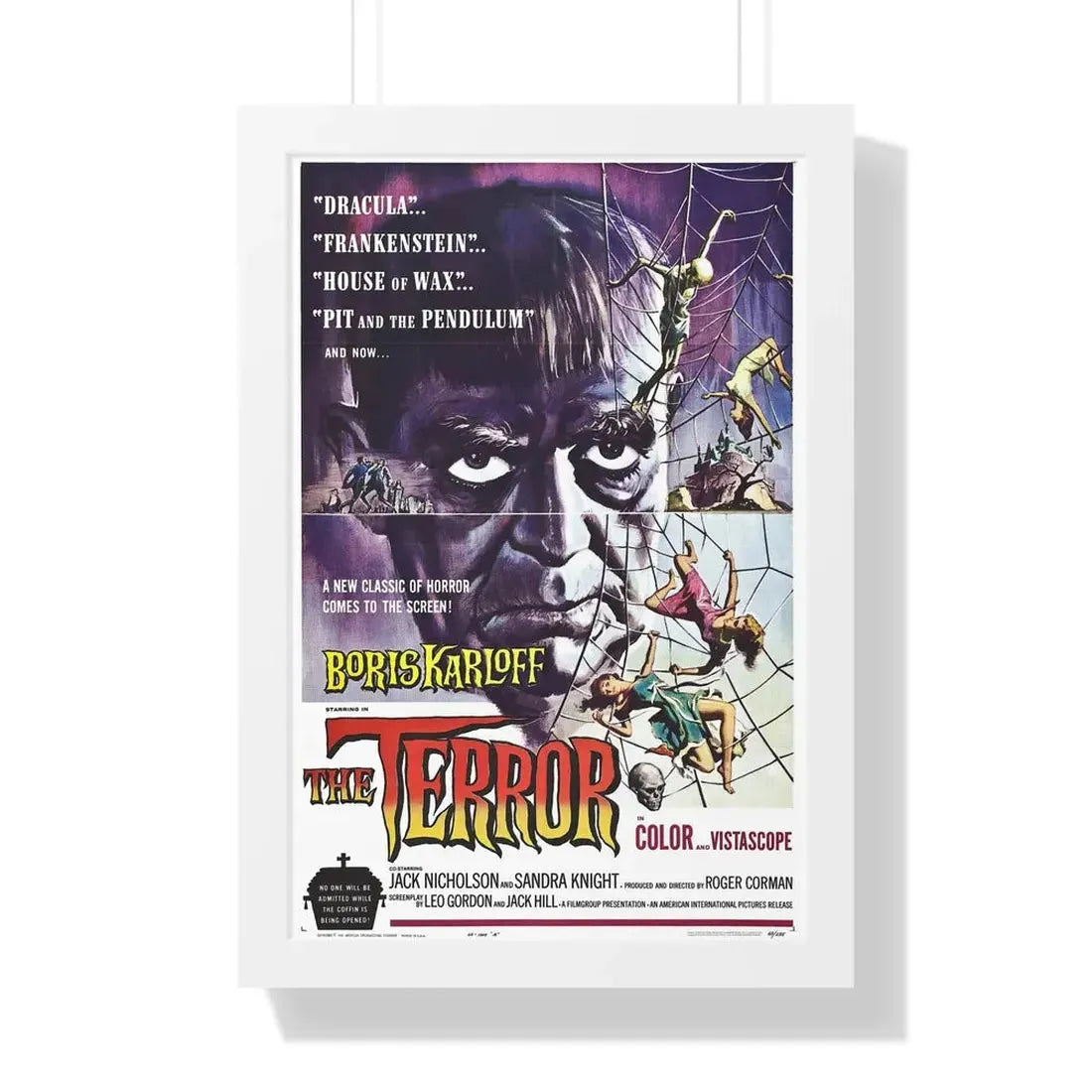 THE TERROR 1963 - Framed Movie Poster 16″ x 24″ White - The Sticker Space