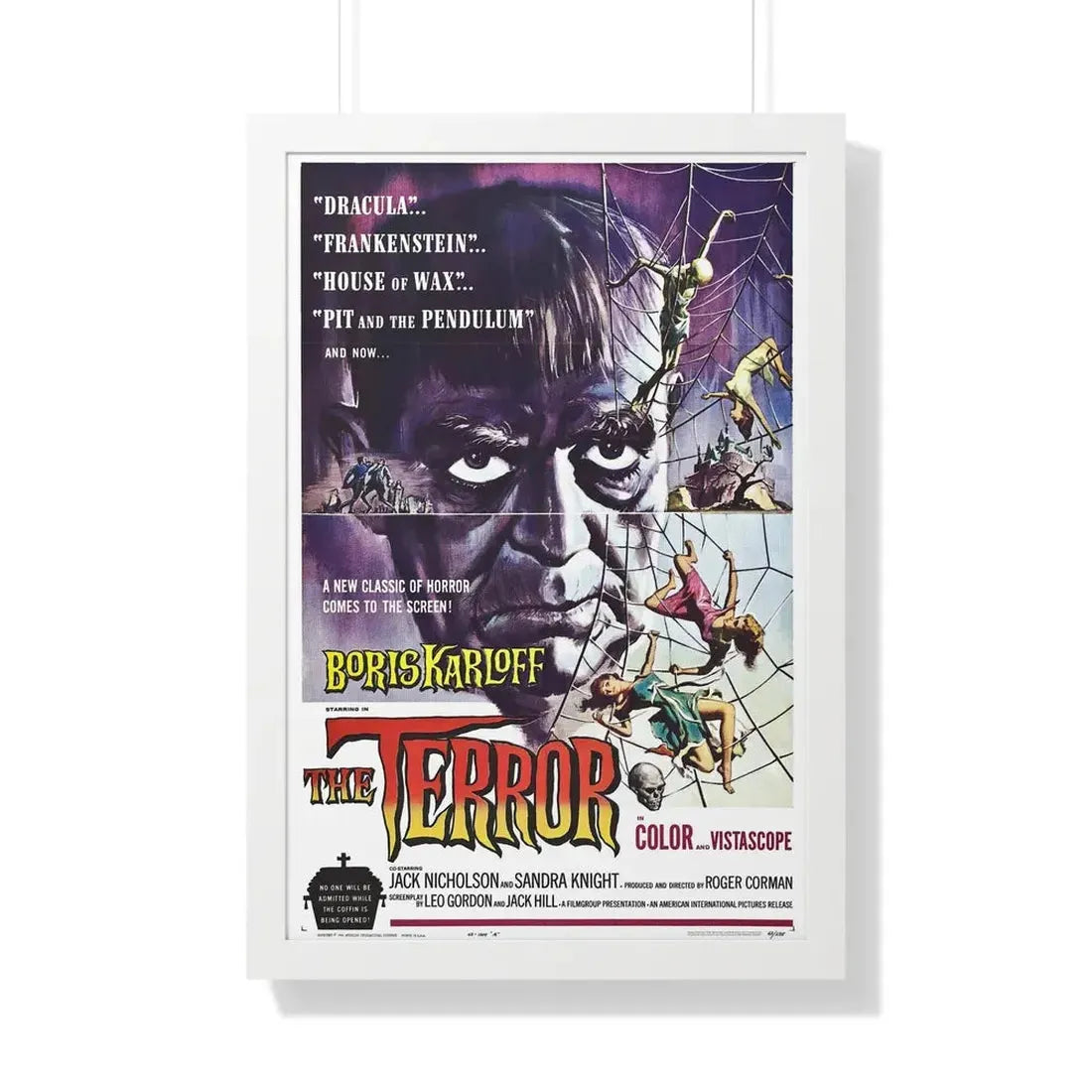 THE TERROR 1963 - Framed Movie Poster 20" x 30" White - The Sticker Space