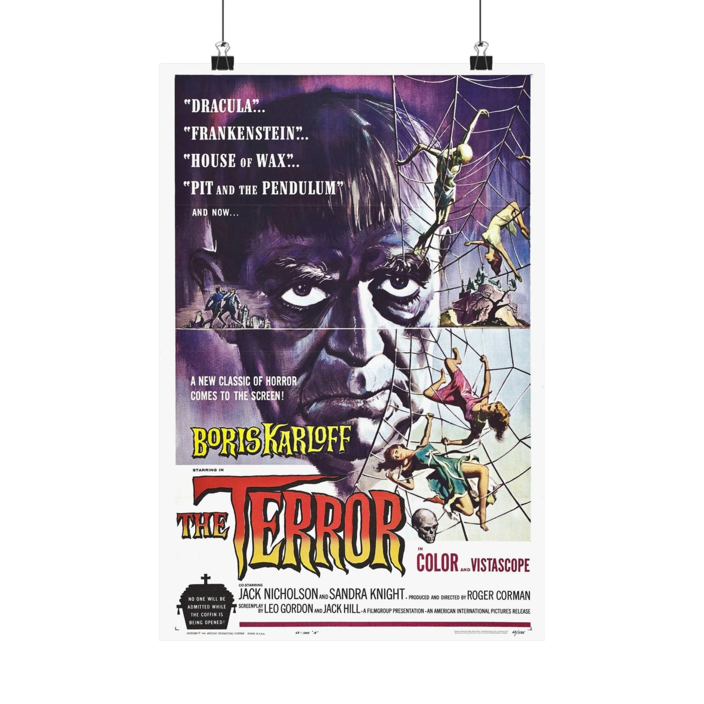 THE TERROR 1963 - Paper Movie Poster-12″ x 18″-The Sticker Space