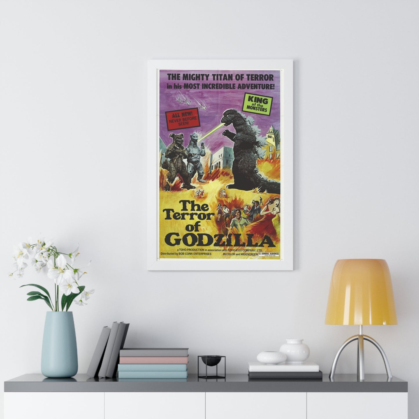 THE TERROR OF GODZILLA 1975 - Framed Movie Poster-The Sticker Space