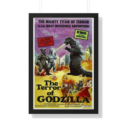 THE TERROR OF GODZILLA 1975 - Framed Movie Poster 20" x 30" Black - The Sticker Space