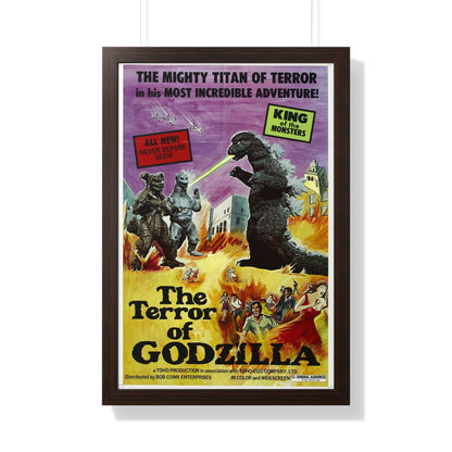 THE TERROR OF GODZILLA 1975 - Framed Movie Poster-20" x 30"-The Sticker Space